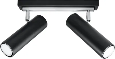 Produktbild von Deckenleuchte DIREZIONE 2 schwarz 2xGU10 10W Stahl 20x6x30cm Sollux Lighting