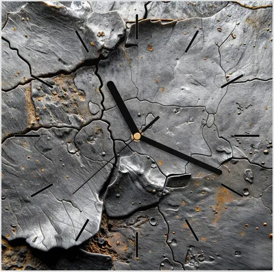 Produktbild von Wanduhr aus Glas mit Motiv Verwittertes Gestein- 30 x 30 cm - inkl. Aufhängesystem