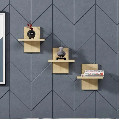 Productafbeelding van Wandplank in Eiken Look, 10 x 17,5 x 25 cm