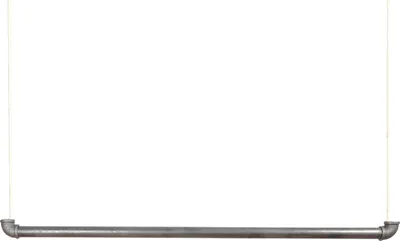 Immagine prodotto di Natural Goods Berlin Pipe GARD Swing, appendiabiti a soffitto, appendiabiti in ghisa malleabile, L90 cm, corda bianca