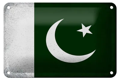 Produktbild von Blechschild Flagge Pakistan 18x12cm Flag Pakistan Vintage Dekoration