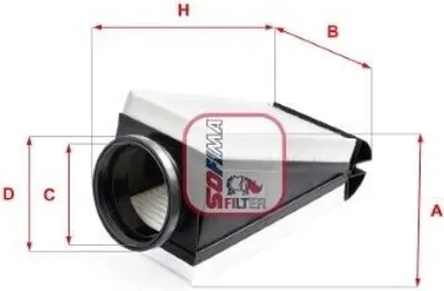 Produktbild von Luftfilter SOFIMA S 3B87 A passend für MERCEDES-BENZ C-Klasse T-modell (S205) Filtereinsatz