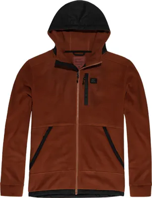 Imagen del producto de Sudadera con cremallera de forro polar de fibra hueca, color naranja, marca Vintage Industries, talla S
