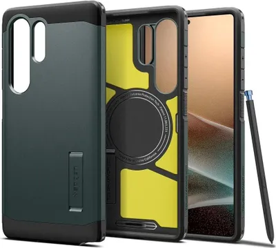 Produktbild von Spigen Tough Armor AI (MagFit), Cover, Samsung, Galaxy S25 Ultra, 17,5 cm (6.9"), Dunkelgrün