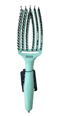 Image de Olivia Garden Fingerbrush Fall Sage brosse à cheveux plate incurvée