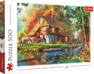 Immagine prodotto di PUZZLE CREFL 500 pezzi Casetta in riva al fiume 37484
