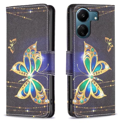 Obrázek produktu pro Pro Xiaomi Redmi 13C Umělá kůže Knižní pouzdro na mobilní telefon Motiv 5 Obal Pouzdra Ochrana