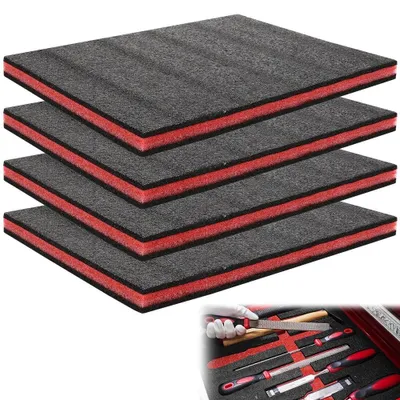 Produktbild von 4 Stück Schaumzuschnitte - 40 x 30 x 2,5 cm - Polyethylenschaum