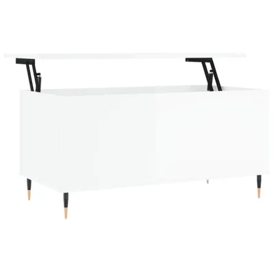 Immagine prodotto di vidaXL Tavolino da salotto bianco lucido 90x44,5x45 cm in materiale derivato dal legno