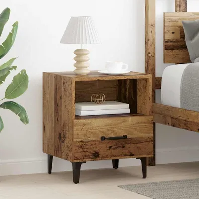 Productafbeelding van vidaXL Nachtkastje, 2 stuks, gerecycled hout, 40 x 35 x 47,5 cm, houtvezel