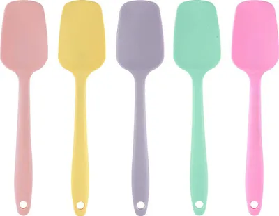 Produktbild von 5-teiliges Silikon-Löffel-Spatel-Set, 446?F Hochhitzebeständiger, BPA-freier, Flexibler Gummischaber, Kochen, Mischen, Backen, Küchenutensilien