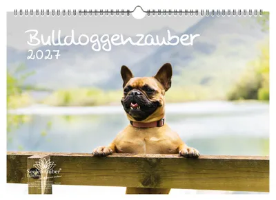Produktbild von Bulldoggenzauber DIN A3 Kalender für 2027 Bulldoggen Hunde und Welpen