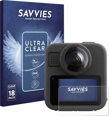 Produktbild von 18x Für GoPro Max 2 Schutzfolie Savvies Displayschutz Display Schutz Folie Klar Transparent