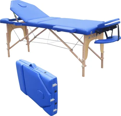 Obrázok produktu pre Mobiclinic, Skladací masážny stôl, CM-01 Plus, 186x60cm, , Skladací fyzioterapeutický stôl, Opierka hlavy, Podrúčky, Prenosný, Drevo