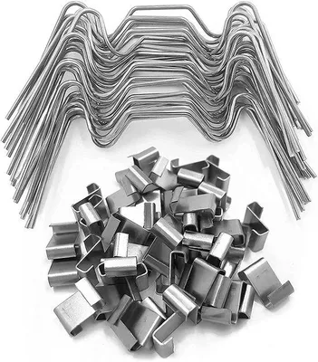 Immagine prodotto di Morsetti per tetti in vetro a doppio strato, 50 pezzi, 1,6 × 95 × 30 mm