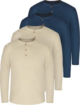 Produktbild von normani 4er Set Herren Langarm Shirts aus Baumwolle