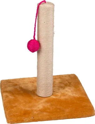 Produktbild von Katzen Kratzsäule Kratzbaum Kratzpfosten mit Spielelement und Grundplatte mit Plüsch Höhe 30 cm