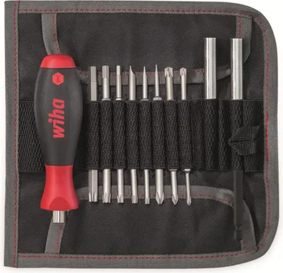Produktbild von Wiha Bit Set Montage 20-tlg. inkl. Rolltasche (44576)