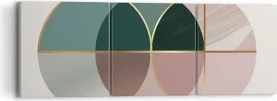 Produktbild von Bild auf Leinwand - Leinwandbild - 3 Teile - Abstraktion Räder Minimalismus - 90x30cm - Wand Bild - Wanddeko - Wandbilder - Leinwanddruck - Bilder - Wanddekoration - Leinwand bilder - CA90x30-4399