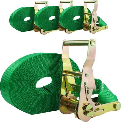 Produktbild von 4x TrutzHolm® Ratschen Spanngurt Spanngurte Zurrgurt 1-tlg 6m 2t 2to 2000kg GRÜN