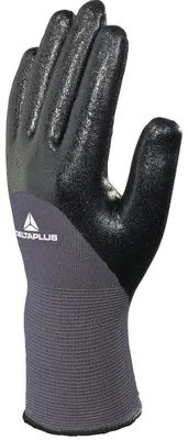 Image de Gant tricoté en polyamide enduit nitrile gris foncé/noir T8 - DELTA PLUS - VE71308