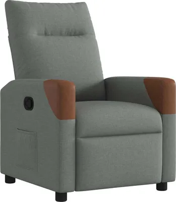 Zdjęcie produktu dla vidaXL Leżak ciemnoszary 69 x 86 x 100 cm tkanina