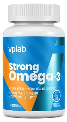 Produktbild von VPLab Omega 3 60 Weichkapseln Fischöl EPA DHA Vitamin E für Gelenke und Haut
