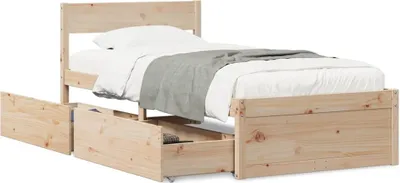 Produktbild von vidaXL Massivholzbett ohne Matratze 90x190 cm Kiefernholz