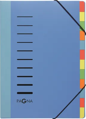 Produktbild von PAGNA Ordnungsmappe DESKORGANIZER Lucy Colors blau aus PP 12-teilig DIN A4
