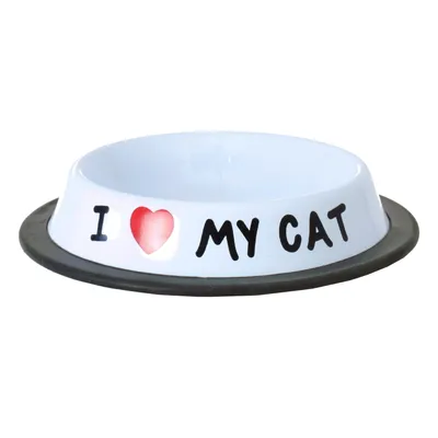 Immagine prodotto di Amo la mia ciotola per gatti in acciaio inox