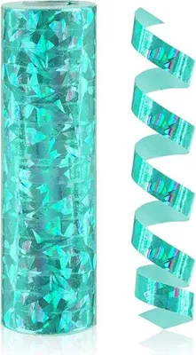 Produktbild von Luftschlangen holografisch türkis