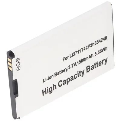 Obrázok produktu pre Li-Ion batéria 1500 mAh 3,7 V vhodná pre mobilný telefón Li3711T42P3h654246, LI3715T42P3H654251, 64,2 x 41,5 x 4,5 mm