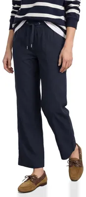 Productafbeelding van Street One rechte broek met omslagdetail, donkerblauw, maat 42