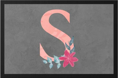 Produktbild von Buchstaben- S  mit Buchstabe Alphabet Monogramm Blumenmotiv Geschenkidee Anfangsbuchstabe