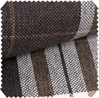 Produktbild von novely® LONDON - Polsterstoff im British Style - Karierter Möbelstoff - Pflegeleichte Meterware 1lfm - Farbe: 06 Dunkelbraun