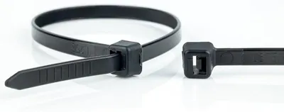 Produktbild von WKK 11032071, Lösbarer Kabelbinder, Kunststoff, Schwarz, 2,2 cm, V2, -40 - 85 °C