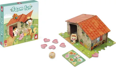 Zdjęcie produktu dla Gra Janod - edukacyjna gra farmerska z kartonu i drewna dla dzieci