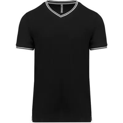 Produktbild von Kariban T-Shirt aus Piqué-Trikot mit V-Ausschnitt für Herren