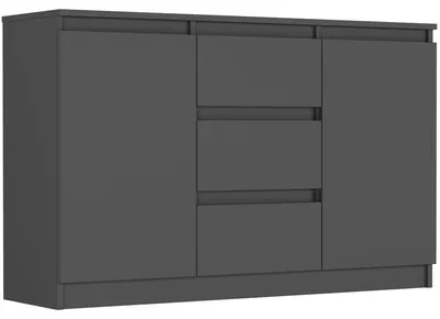 Produktbild von Kommode - Anthrazit - 120 x 33 x 76 cm - Modern R-120-S3