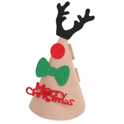 Produktbild von Mini Weihnachtshut süßer Weihnachtsmann Snowman Elch Handgefertigte Verzierung Nicht gewossen-A