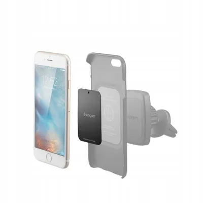 Zdjęcie produktu dla Spigen 000EP20342, Płytka mocująca, Dowolna marka, Czarny, Metal, 8 szt.