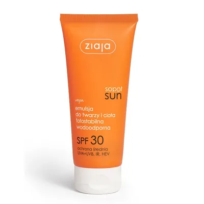 Zdjęcie produktu dla Ziaja Sopot Sun Emulsja do twarzy i ciała SPF30, 100ml