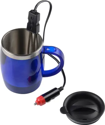 Produktbild von All Ride Thermobecher 24 V – Kaffeekanne mit Heizelement – Wasserkocher 350 ml – Blau