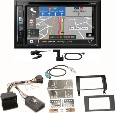 Produktbild von Pioneer AVIC-Z730DAB Navigation Bluetooth CD MP3 Einbauset für Mercedes SLK R171