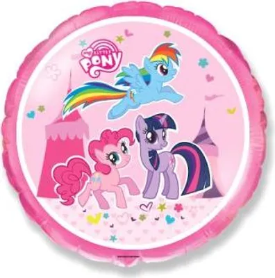 Image de Ballon en aluminium « 18 Little Pony » rond, 1 pièce
