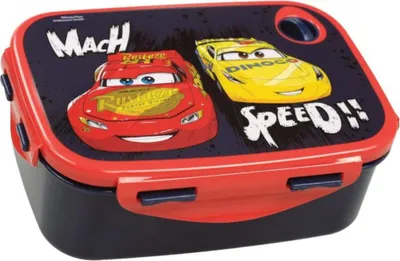 Produktbild von Disney Cars Sandwichbox aus Kunststoff, 18 x 13 x 7 cm, mikrowellengeeignet