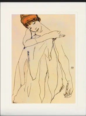 Produktbild von Egon Schiele Gerahmtes Bild Mit Edlem Passepartout | Wand-Bilder | Im Bilderrahmen - Die Tänzerin, 1913 (80 x 60 cm)