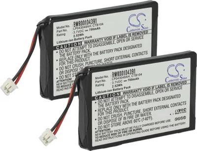 Produktbild von vhbw 2x Akku kompatibel mit Telstra THUB, CTB104 schnurlos Festnetz Telefon (700 mAh, 3,7 V, Li-Ion)