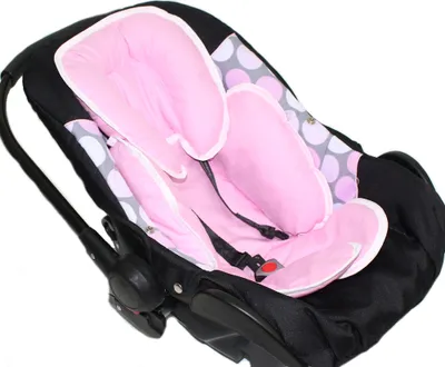 Produktbild von Sitzverkleinerer Baumwolle Kind für Auto Kindersitz Baby Schale Einsatz Einlage- 13 - Rosa