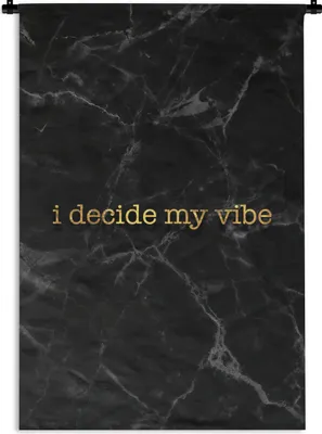 Produktbild von MuchoWow® Wandteppich Wandbehang Zitate - Motivation - Gold - Marmor 120x180 cm Tapisserie Dekoration Wandtuch - Schlafzimmer - Dekorationen für das Haus